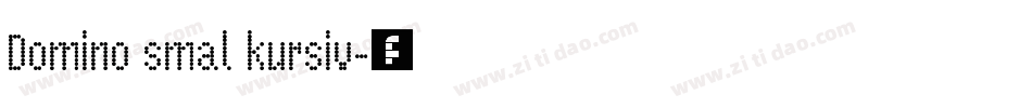 Domino smal kursiv字体转换